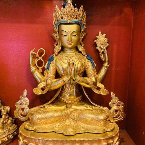 TÔN TƯỢNG QUAN ÂM TỨ THỦ 47CM