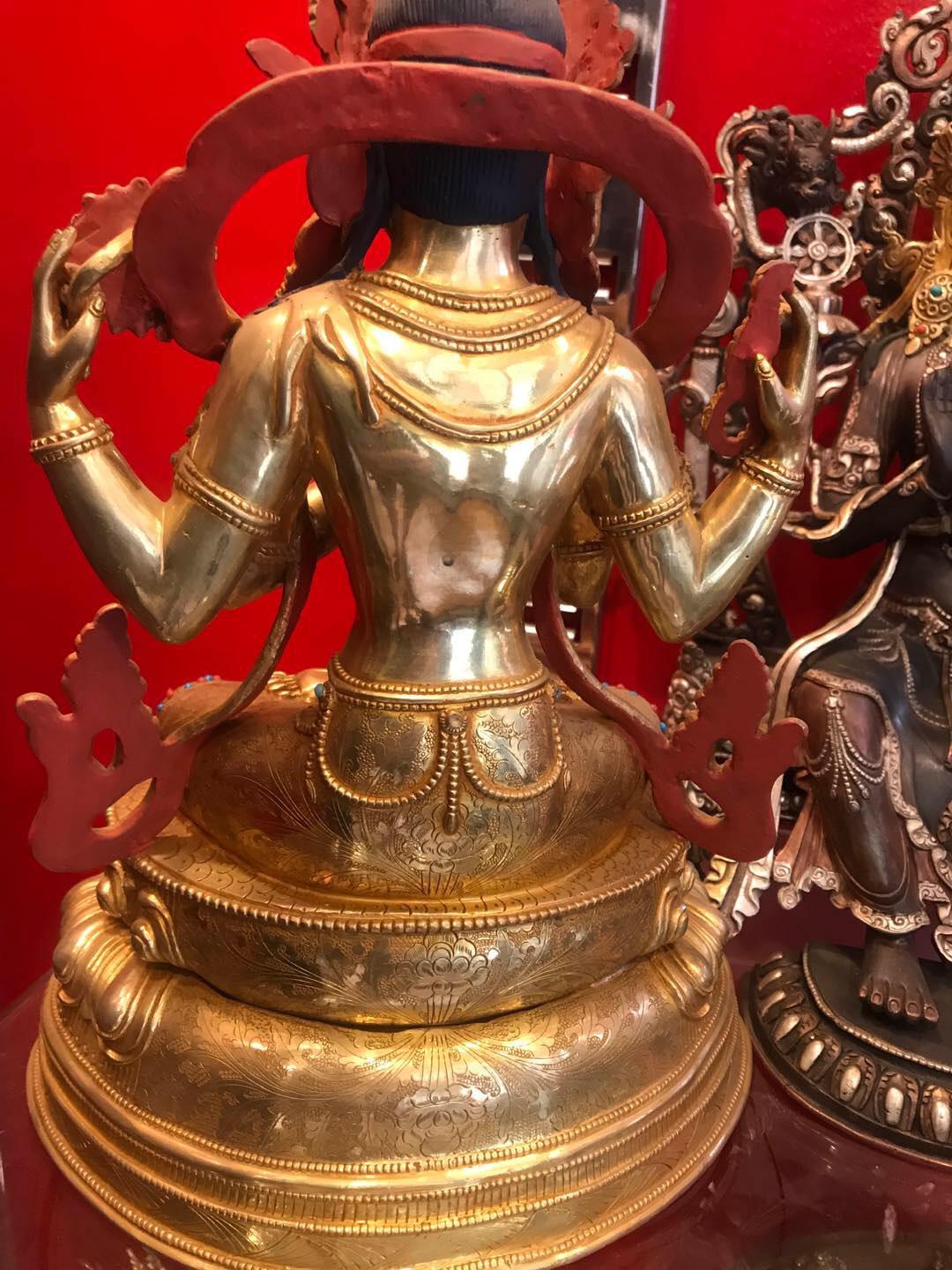 TÔN TƯỢNG QUAN ÂM TỨ THỦ 33CM
