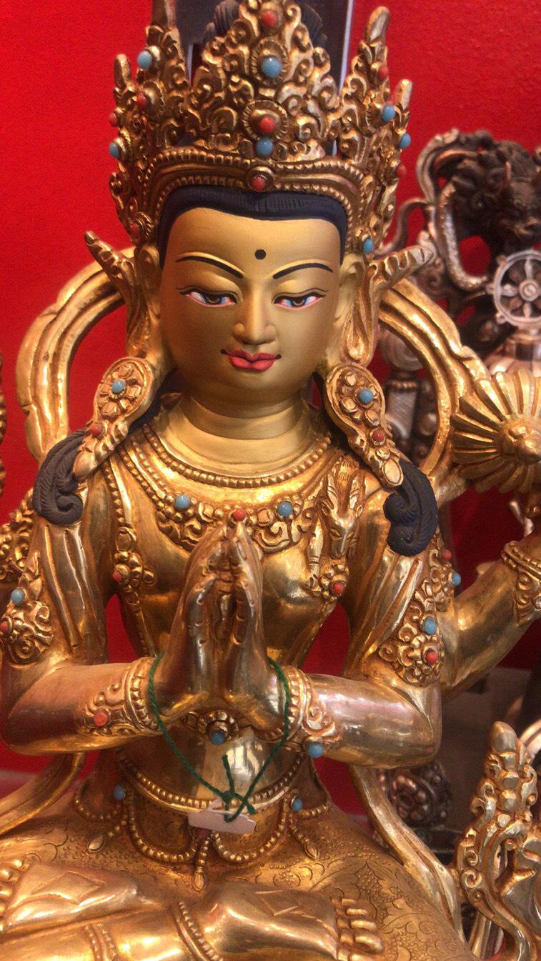 TÔN TƯỢNG QUAN ÂM TỨ THỦ 33CM