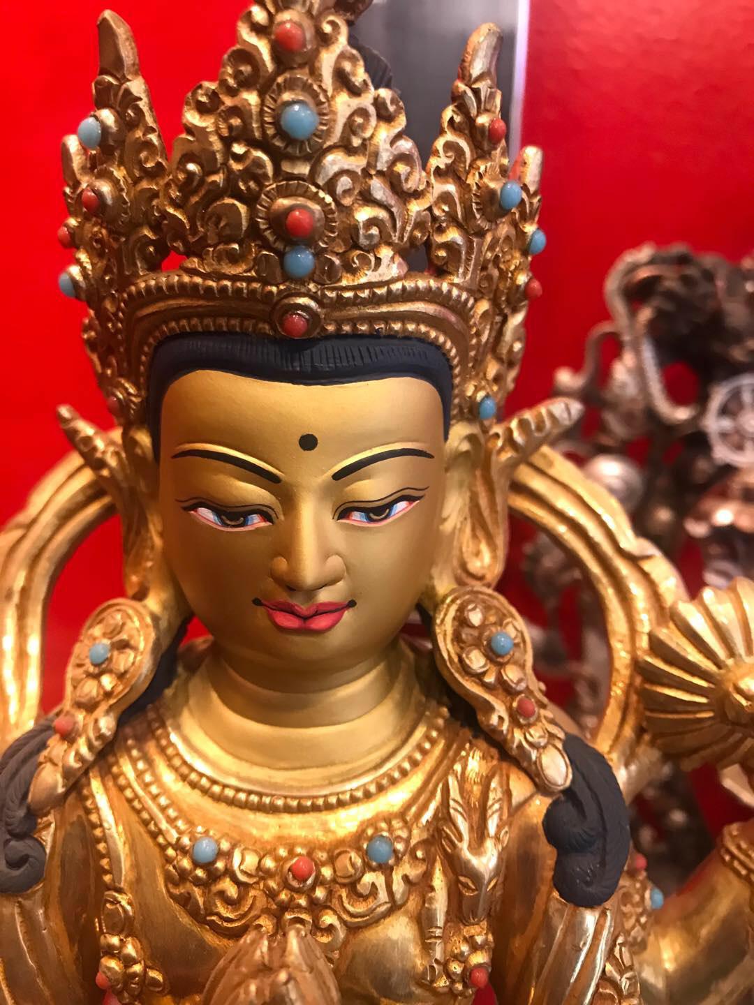 TÔN TƯỢNG QUAN ÂM TỨ THỦ 33CM