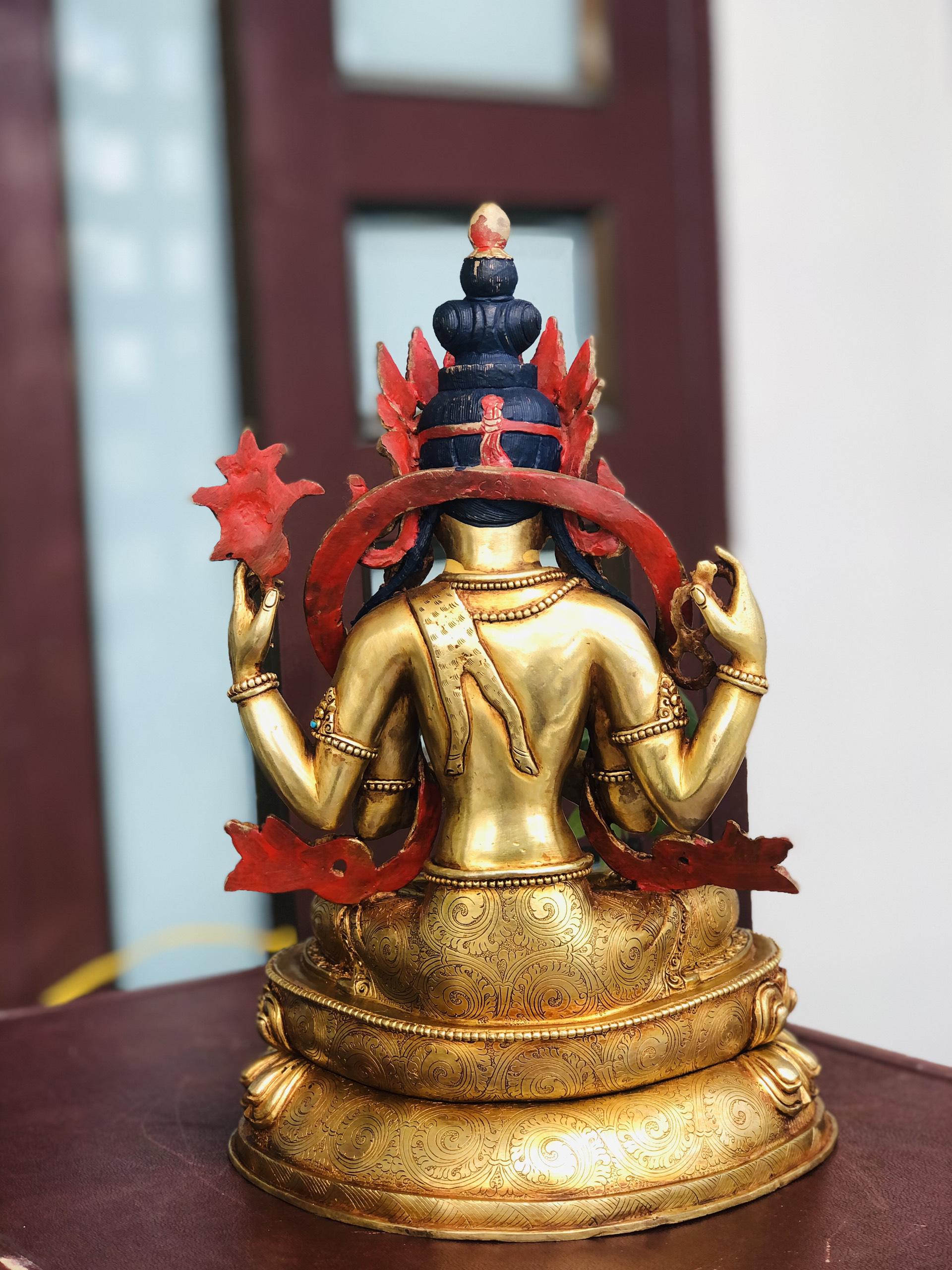 TÔN TƯỢNG QUAN ÂM TỨ THỦ 33CM
