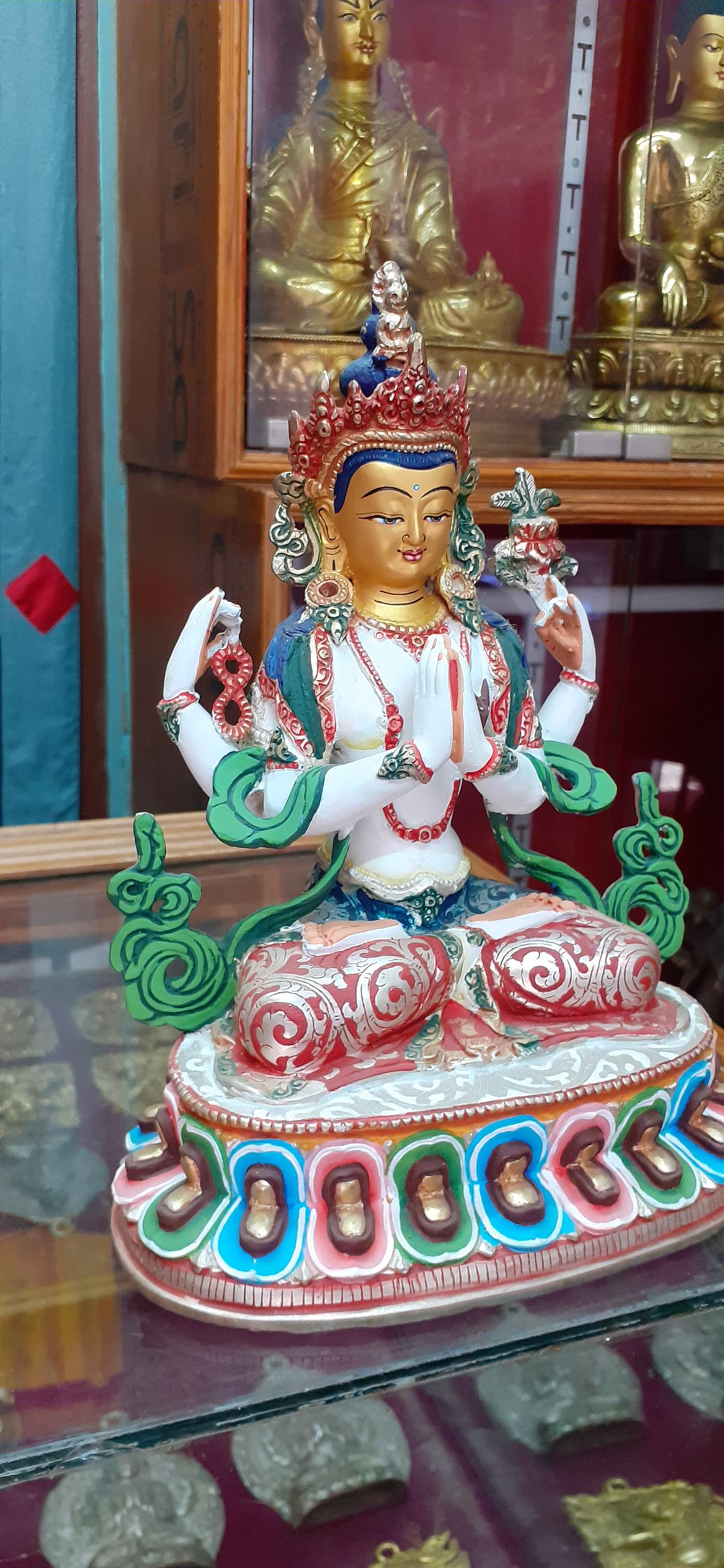 TÔN TƯỢNG QUAN ÂM TỨ THỦ 23CM