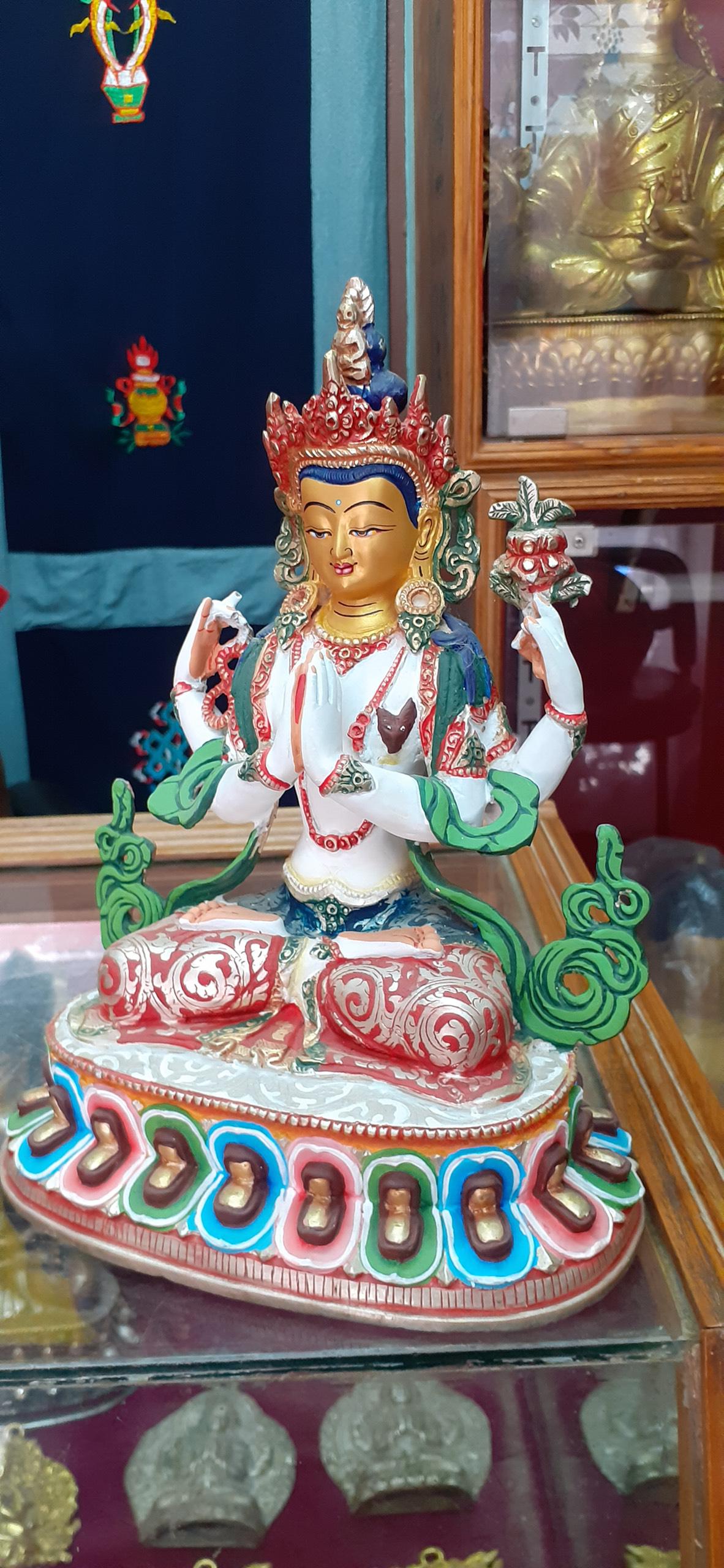 TÔN TƯỢNG QUAN ÂM TỨ THỦ 23CM