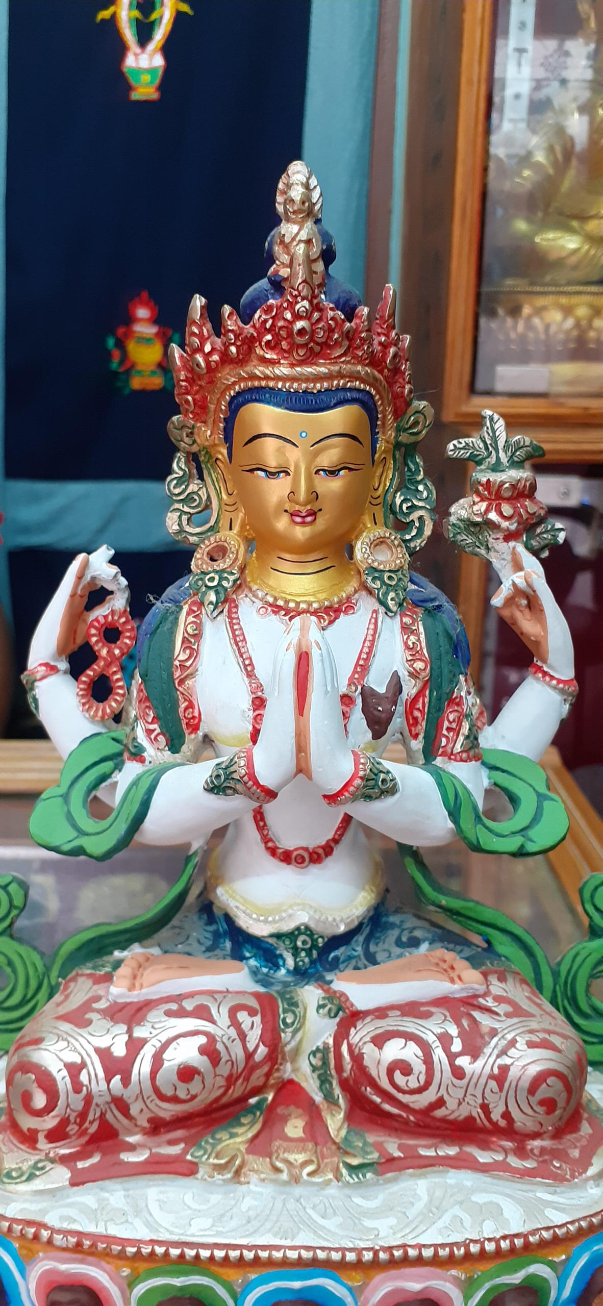 TÔN TƯỢNG QUAN ÂM TỨ THỦ 23CM