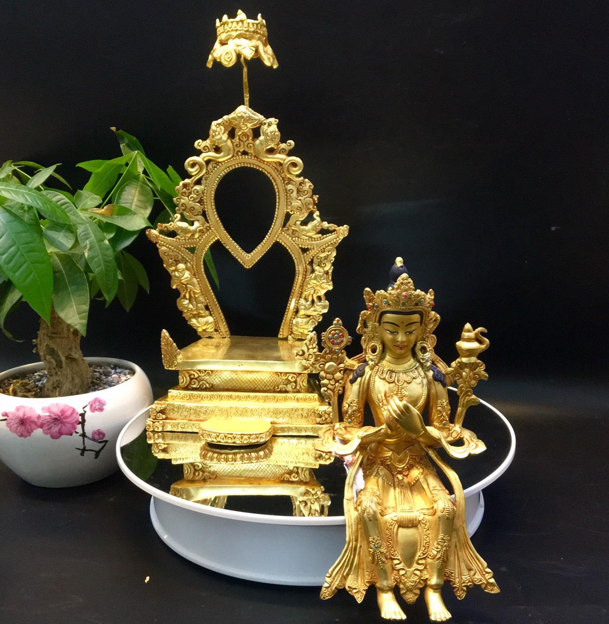 TÔN TƯỢNG PHẬT DI LẶC MẬT TÔNG NEPAL 31CM