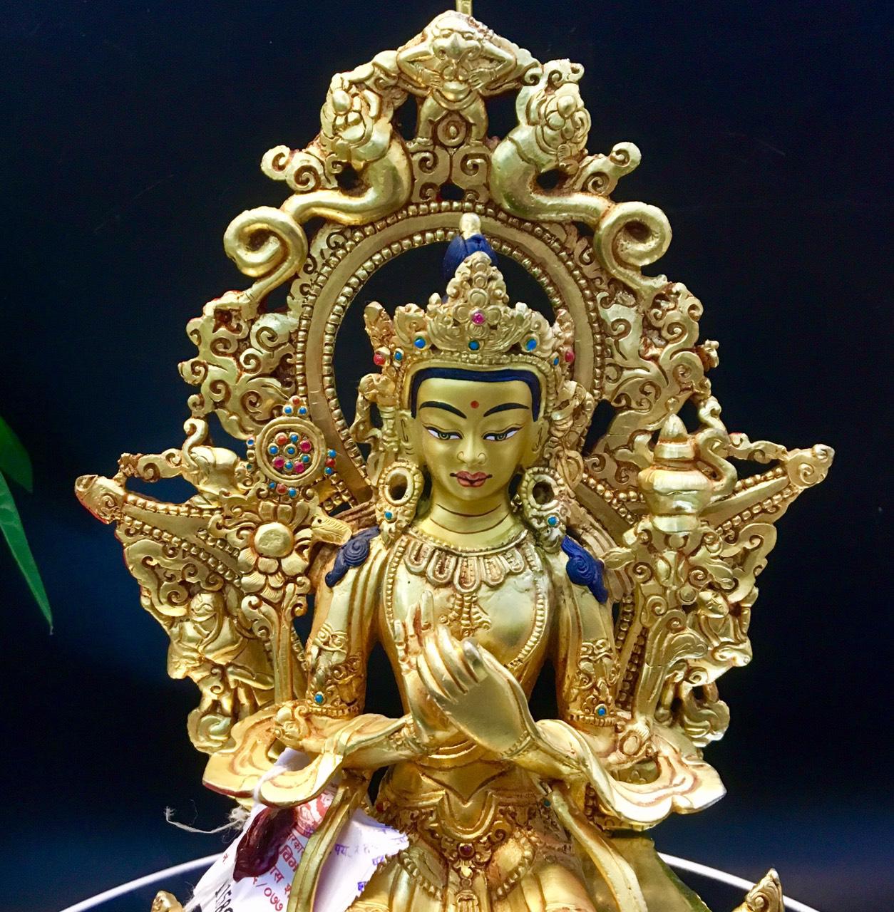 TÔN TƯỢNG PHẬT DI LẶC MẬT TÔNG NEPAL 31CM