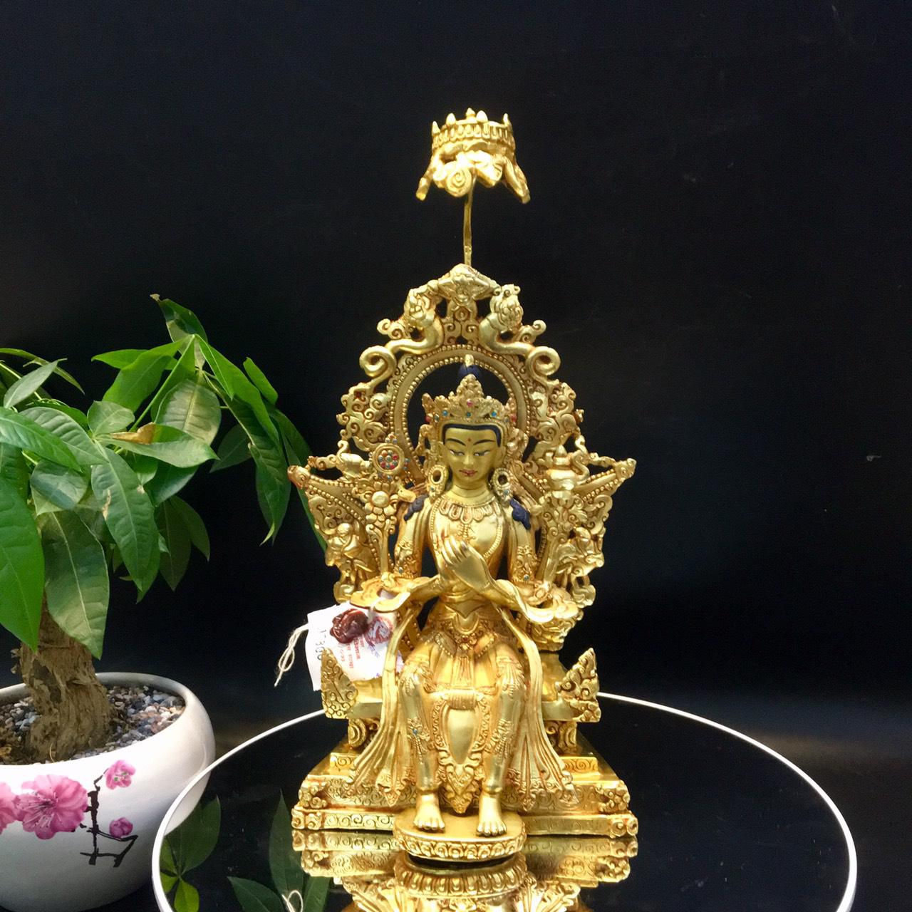 TÔN TƯỢNG PHẬT DI LẶC MẬT TÔNG NEPAL 31CM