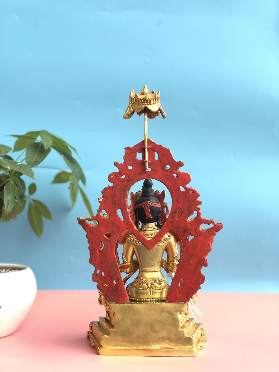 TÔN TƯỢNG PHẬT DI LẶC MẬT TÔNG NEPAL 31CM