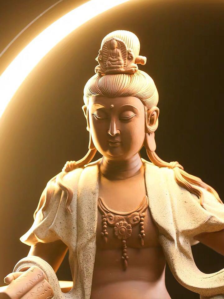 TÔN TƯỢNG QUAN ÂM GỐM 42CM