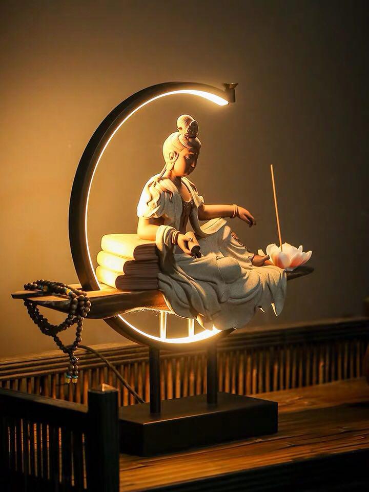 TÔN TƯỢNG QUAN ÂM GỐM 42CM