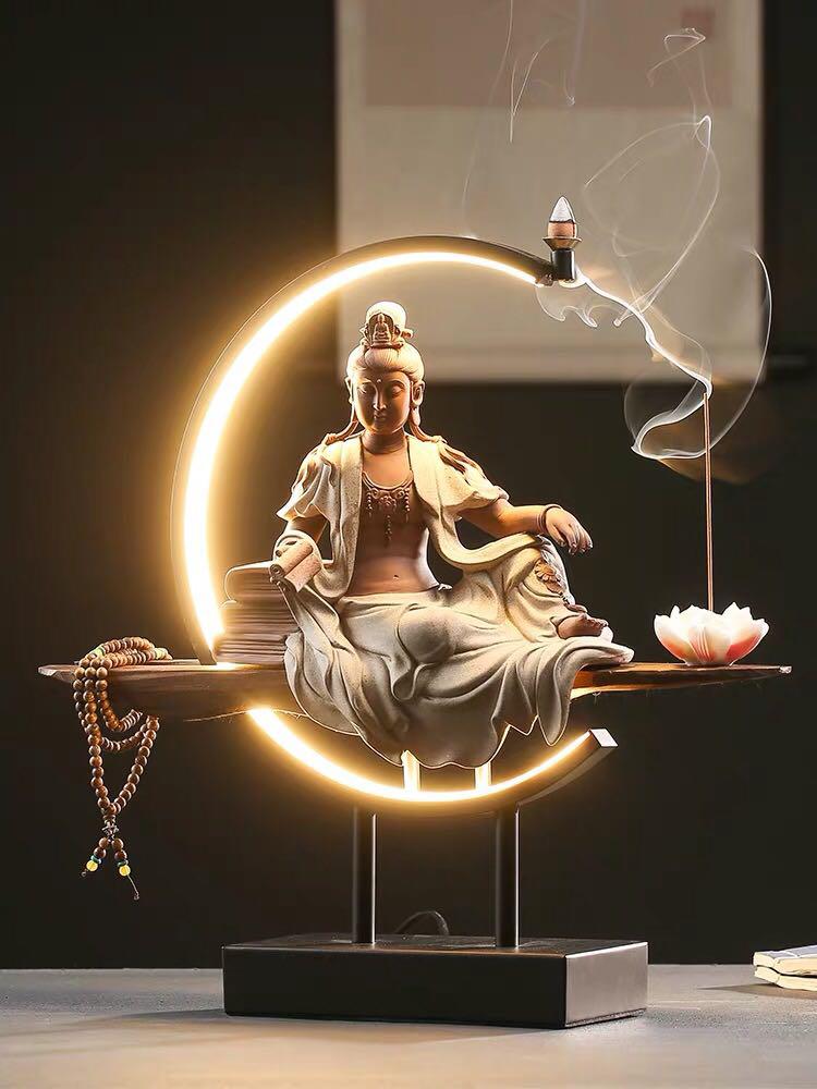 TÔN TƯỢNG QUAN ÂM GỐM 42CM