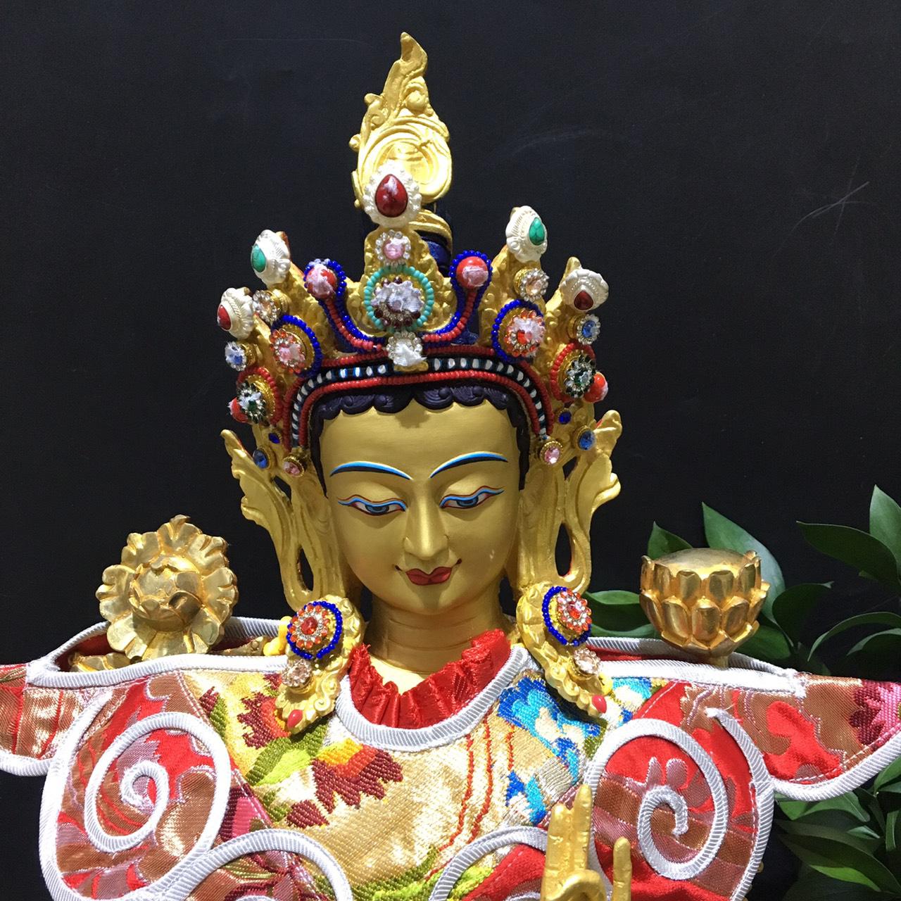 TÔN TƯỢNG TARA XANH TÂY TẠNG / GREEN TARA 45CM