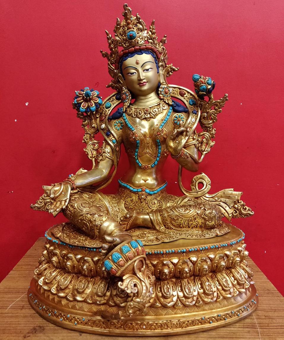 TÔN TƯỢNG TARA XANH 45CM