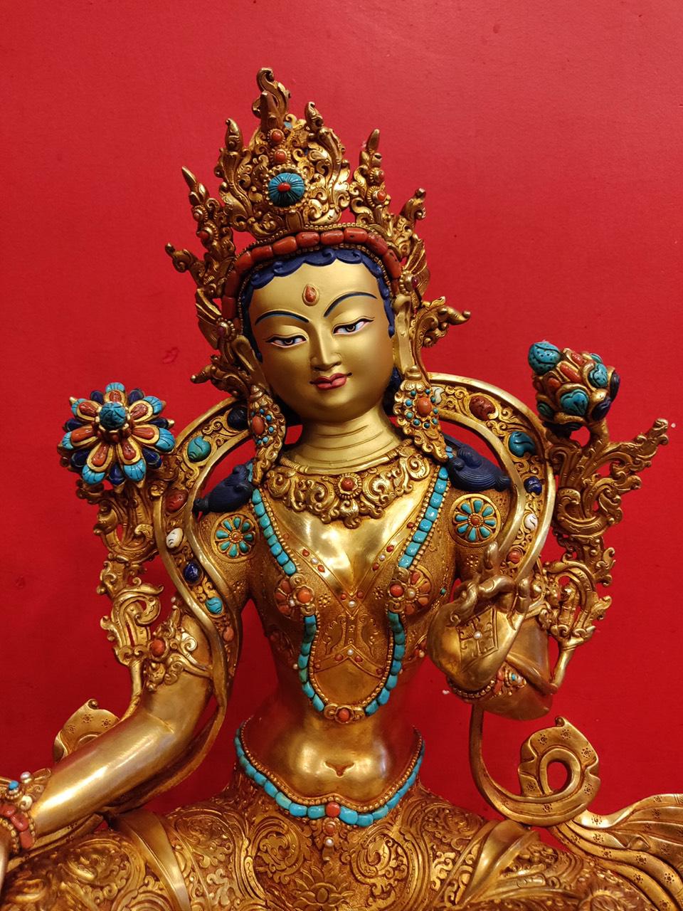 TÔN TƯỢNG TARA XANH 45CM