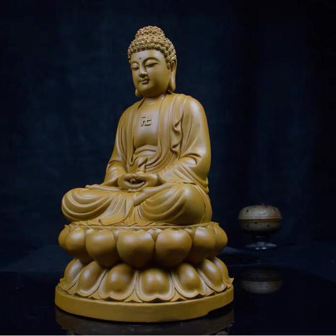 TÔN TƯỢNG A DI ĐÀ GỖ 40CM