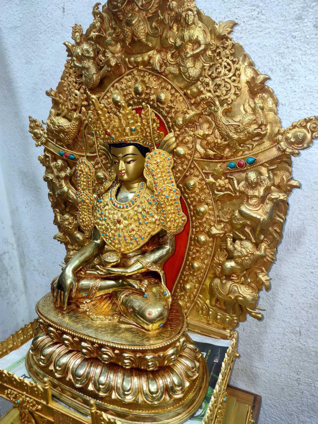 TÔN TƯỢNG THÍCH CA MÂU NI DƯỚI HÌNH TƯỚNG JOWO NEPAL 60CM