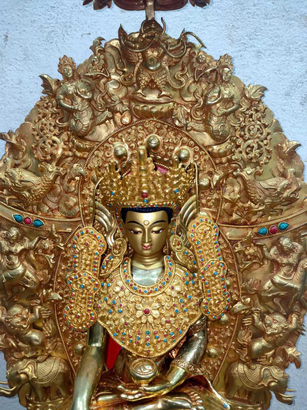 TÔN TƯỢNG THÍCH CA MÂU NI DƯỚI HÌNH TƯỚNG JOWO NEPAL 60CM