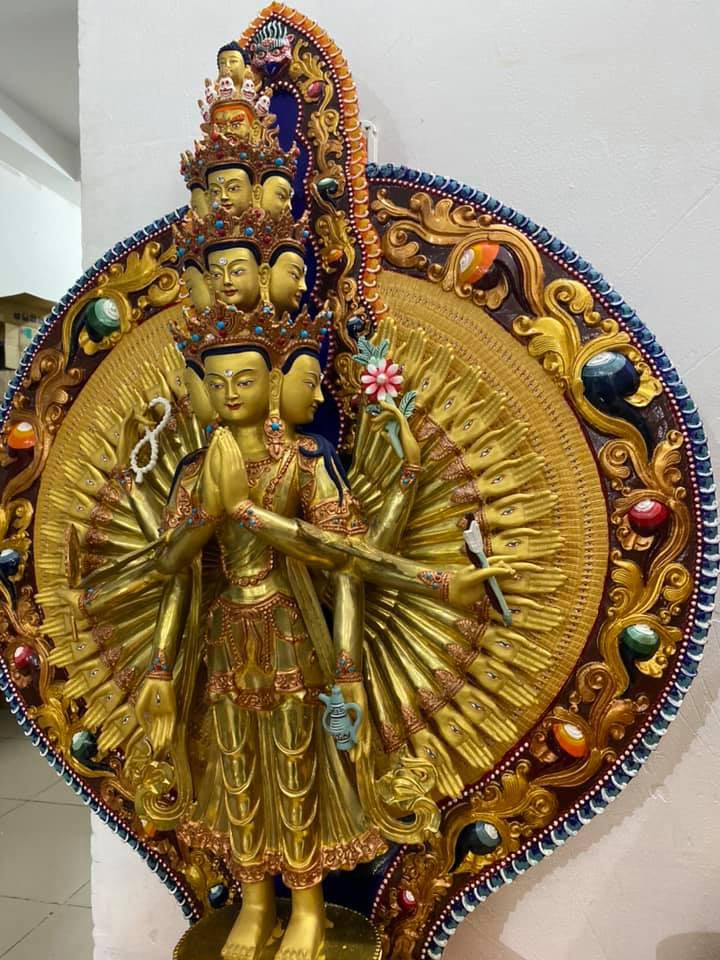TÔN TƯỢNG THIÊN THỦ THIÊN NHÃN TÂY TẠNG 104CM