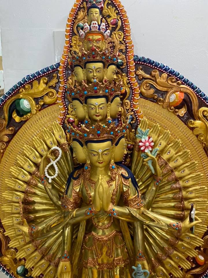 TÔN TƯỢNG THIÊN THỦ THIÊN NHÃN TÂY TẠNG 104CM