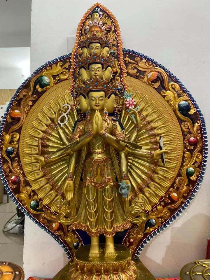 TÔN TƯỢNG THIÊN THỦ THIÊN NHÃN TÂY TẠNG 104CM
