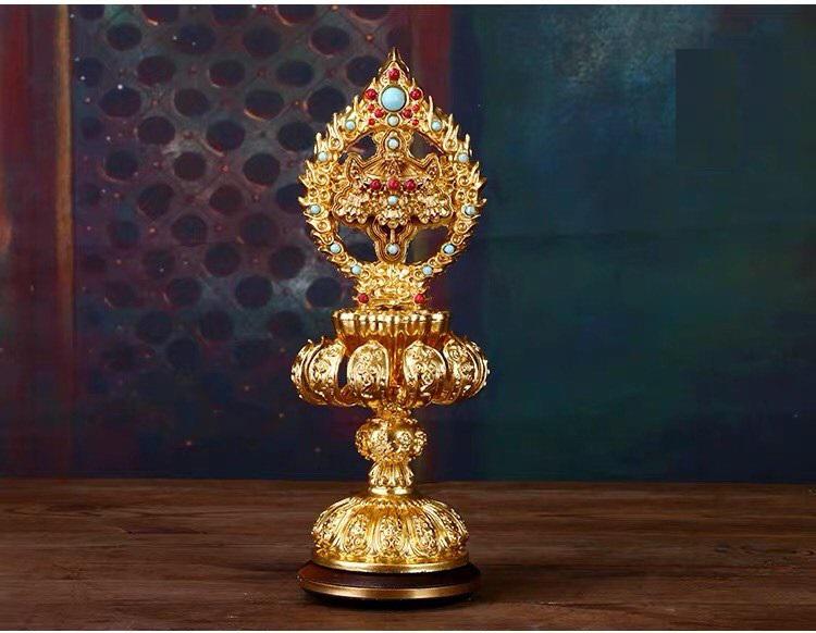 BÁT CÁT TƯỜNG ĐỒNG MẠ VÀNG CAO CẤP 24cm 