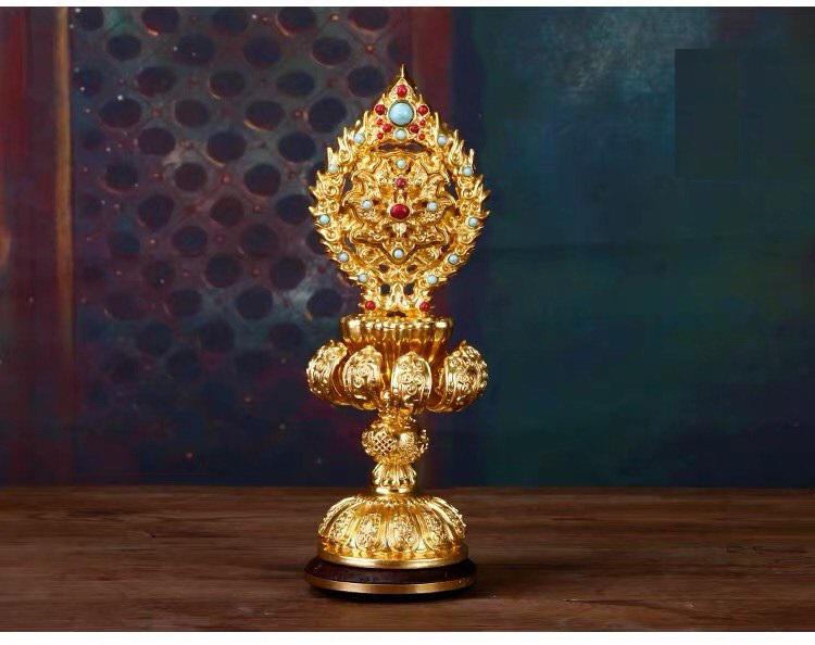 BÁT CÁT TƯỜNG ĐỒNG MẠ VÀNG CAO CẤP 24cm 