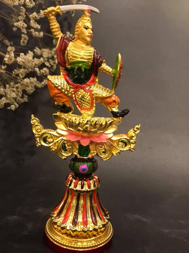 BỘ THẤT BẢO LUÂN VƯƠNG HỢP KIM VẼ MÀU 17CM
