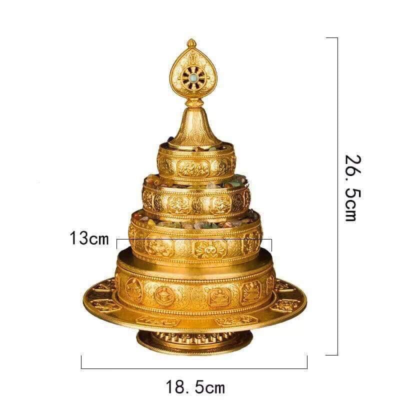 THÁP MANDALA ĐỒNG 26,5 CM