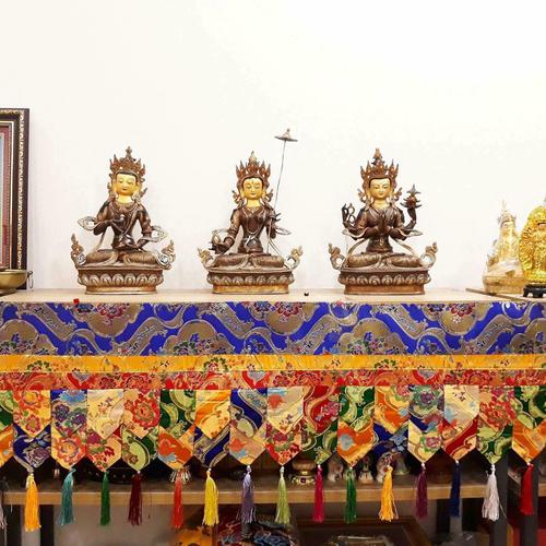 RÈM QUÂY BÀN THỜ, CHÂN TƯỜNG PHÒNG THỜ - (Dài 5m x 30cm / Dài 5m x 35cm)