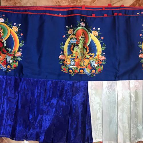 RÈM QUÂY BÀN THỜ, CHÂN TƯỜNG PHÒNG THỜ HÌNH 21 VỊ TARA - DÀI 5M, NGANG 40CM