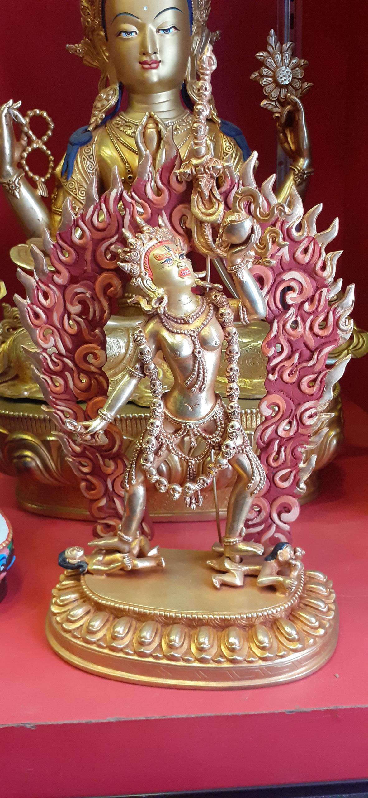 TÔN TƯỢNG DU GIÀ THÁNH NỮ DAKINI NEPAL 23CM