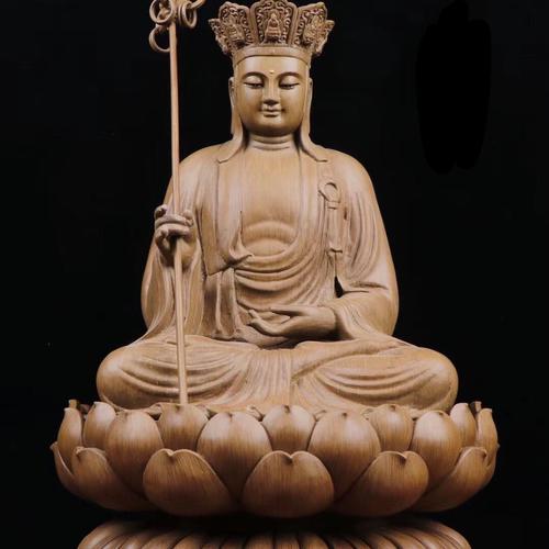 TÔN TƯỢNG ĐỨC ĐỊA TẠNG GỖ TRẦM 58CM