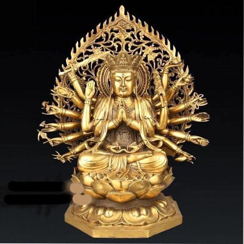 TÔN TƯỢNG ĐỨC CHUẨN ĐỀ PHẬT MẪU ĐỒNG 43CM