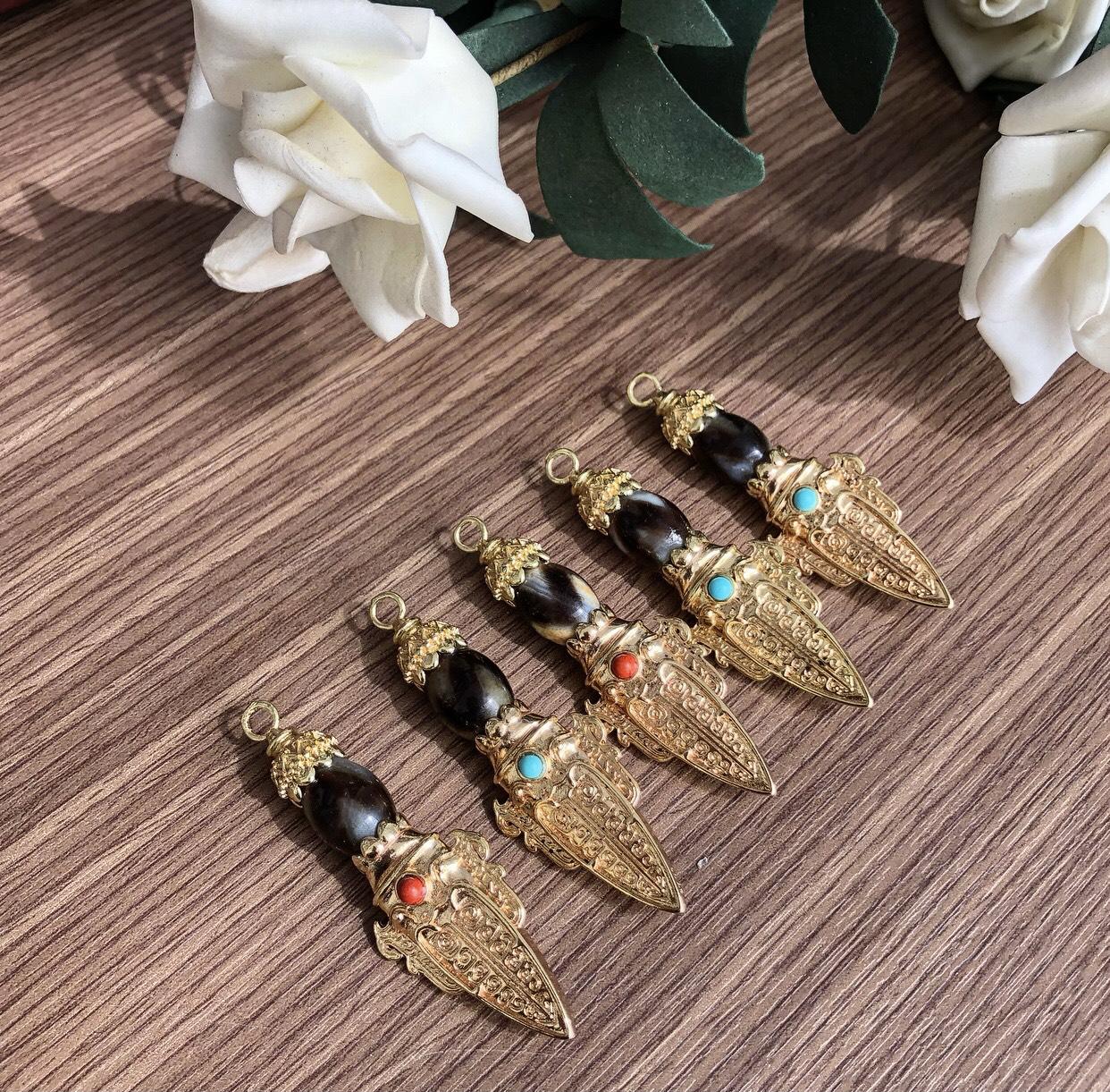 MẶT DÂY ĐEO DZI MIX DAO PHURBA