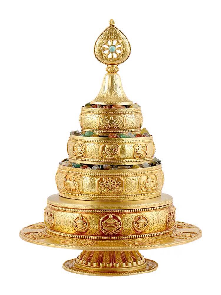 THÁP MANDALA ĐỒNG 26,5 CM