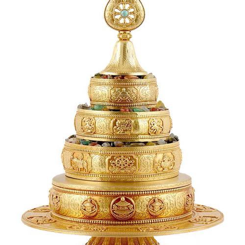 THÁP MANDALA ĐỒNG 26,5 CM