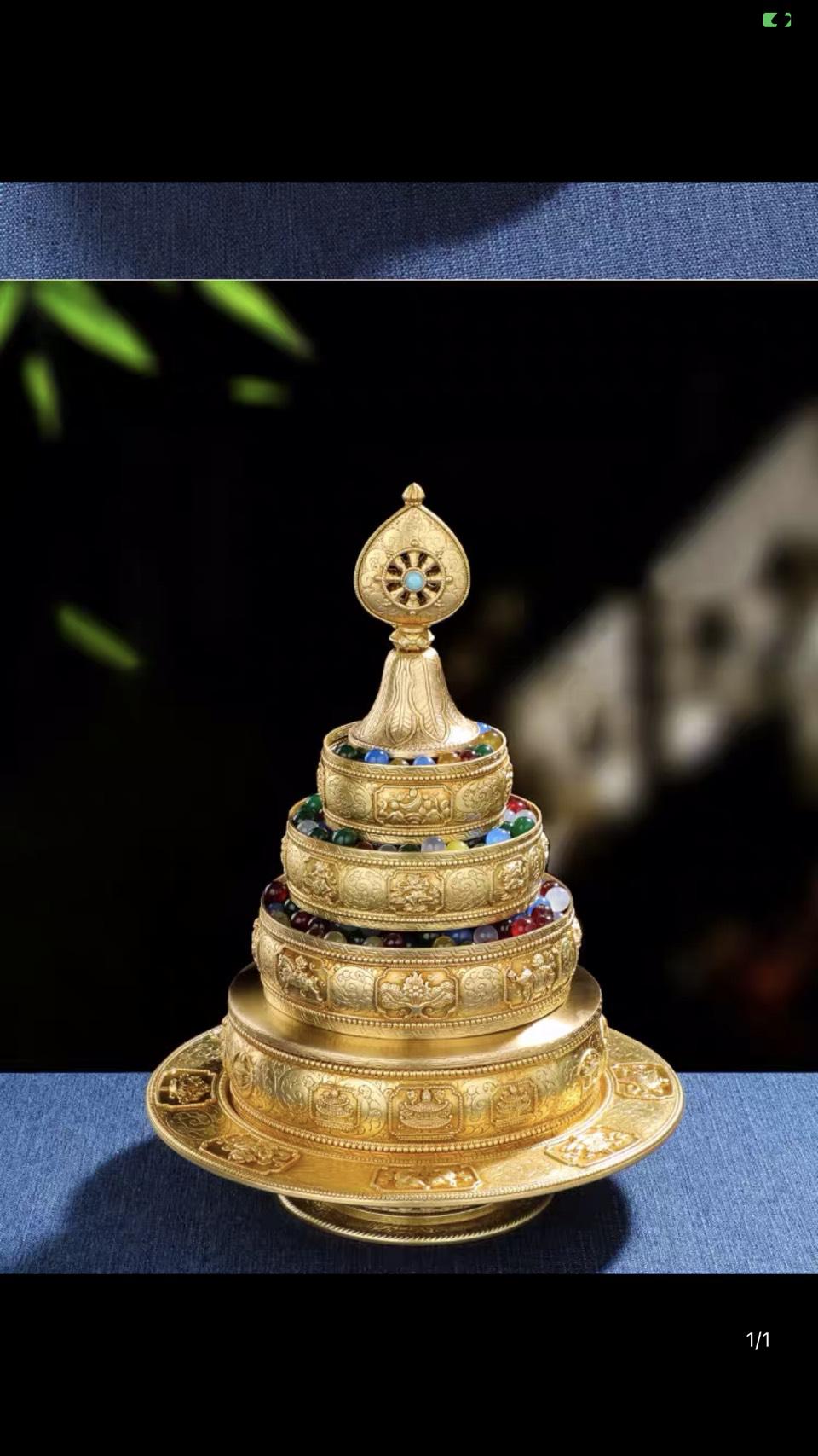 THÁP MANDALA ĐỒNG 26,5 CM
