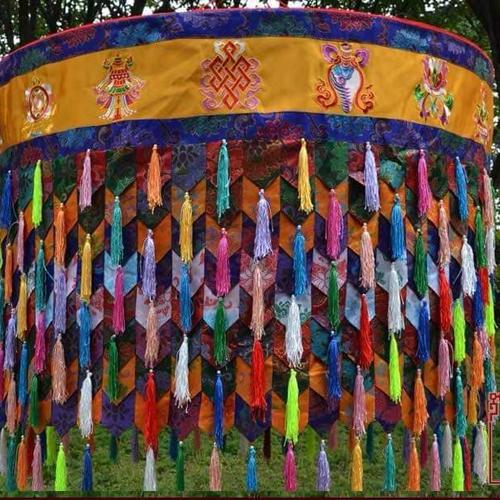 LỌNG BÁU THÊU BÁT CÁT TƯỜNG VẢI GẤM 100x80CM
