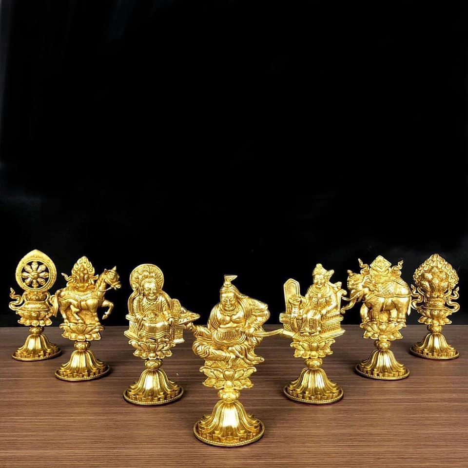 BỘ THẤT BẢO LUÂN VƯƠNG ĐỒNG 11CM