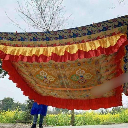 LỌNG VUÔNG BIỂU TƯỢNG CHÀY KIM CƯƠNG ĐÔI VẢI GẤM - 2m x 2m