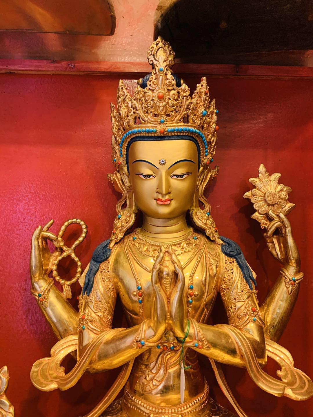 TÔN TƯỢNG QUAN ÂM TỨ THỦ 47CM