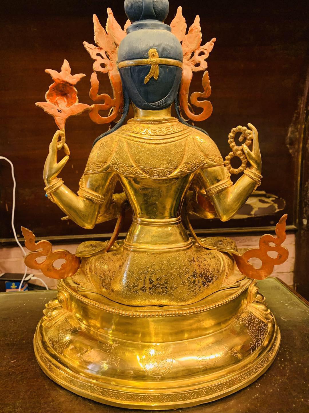 TÔN TƯỢNG QUAN ÂM TỨ THỦ 47CM