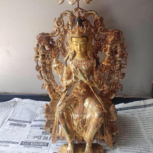 TÔN TƯỢNG PHẬT DI LẶC MẬT TÔNG 43CM