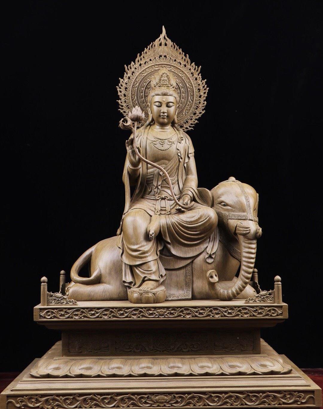 BỘ TƯỢNG HOA NGHIÊM TAM THÁNH 108CM