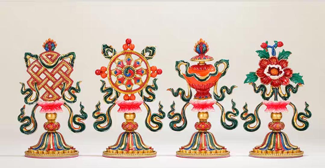BÁT CÁT TƯỜNG ĐỒNG VẼ MÀU 11CM