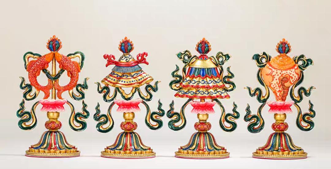 BÁT CÁT TƯỜNG ĐỒNG VẼ MÀU 11CM