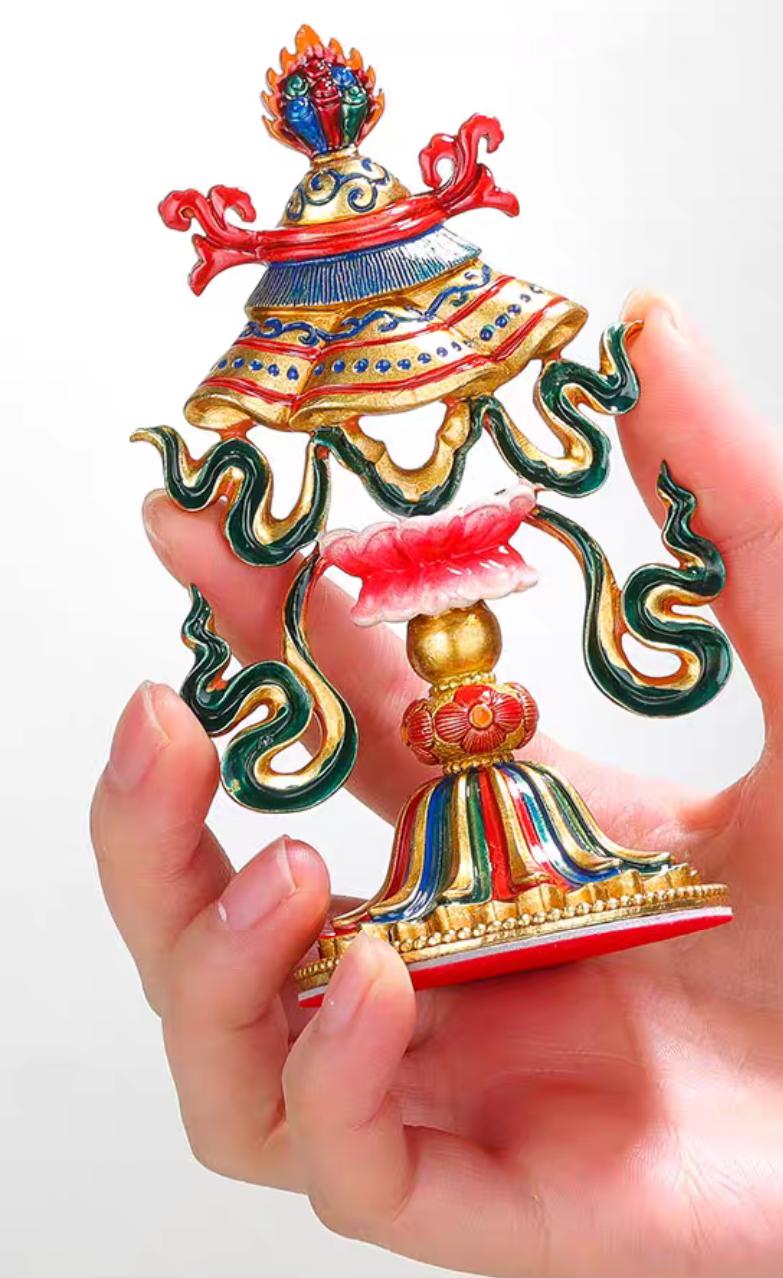 BÁT CÁT TƯỜNG ĐỒNG VẼ MÀU 11CM