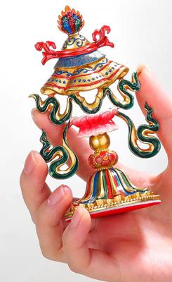 BÁT CÁT TƯỜNG ĐỒNG VẼ MÀU 11CM