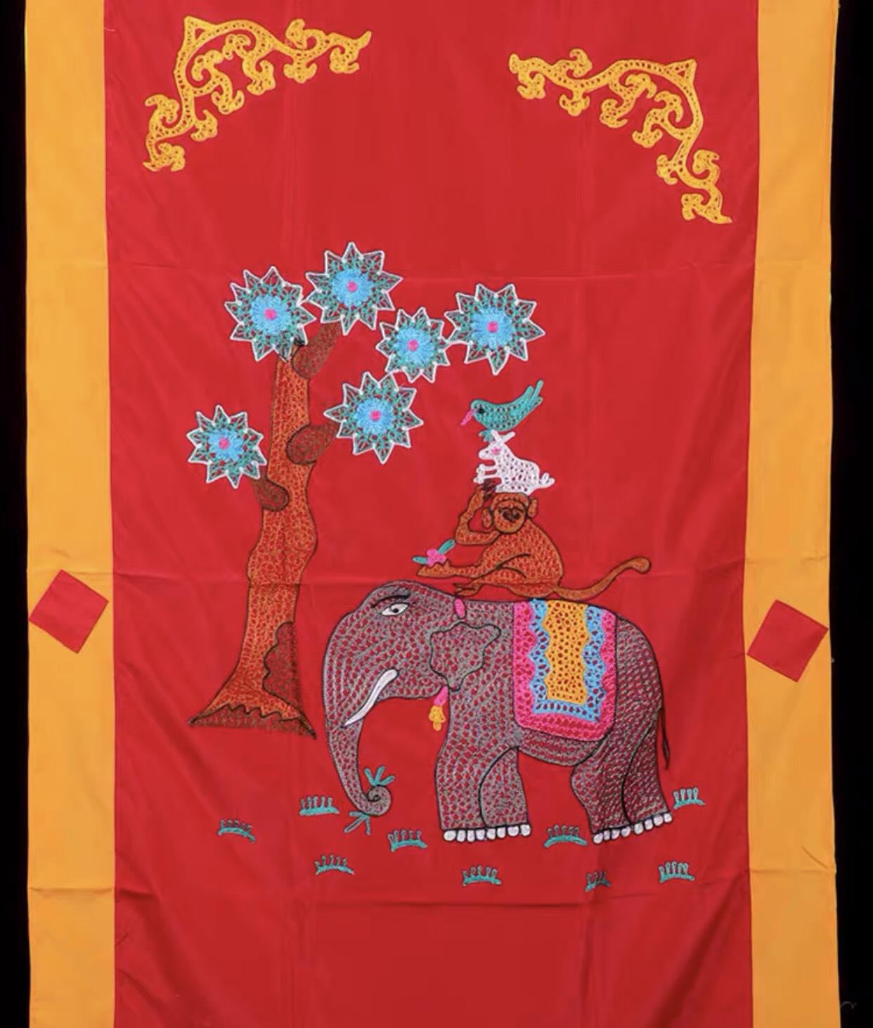 RÈM CỬA PHÒNG THỜ HÌNH VOI - (180 x 90cm/ 185x95cm)