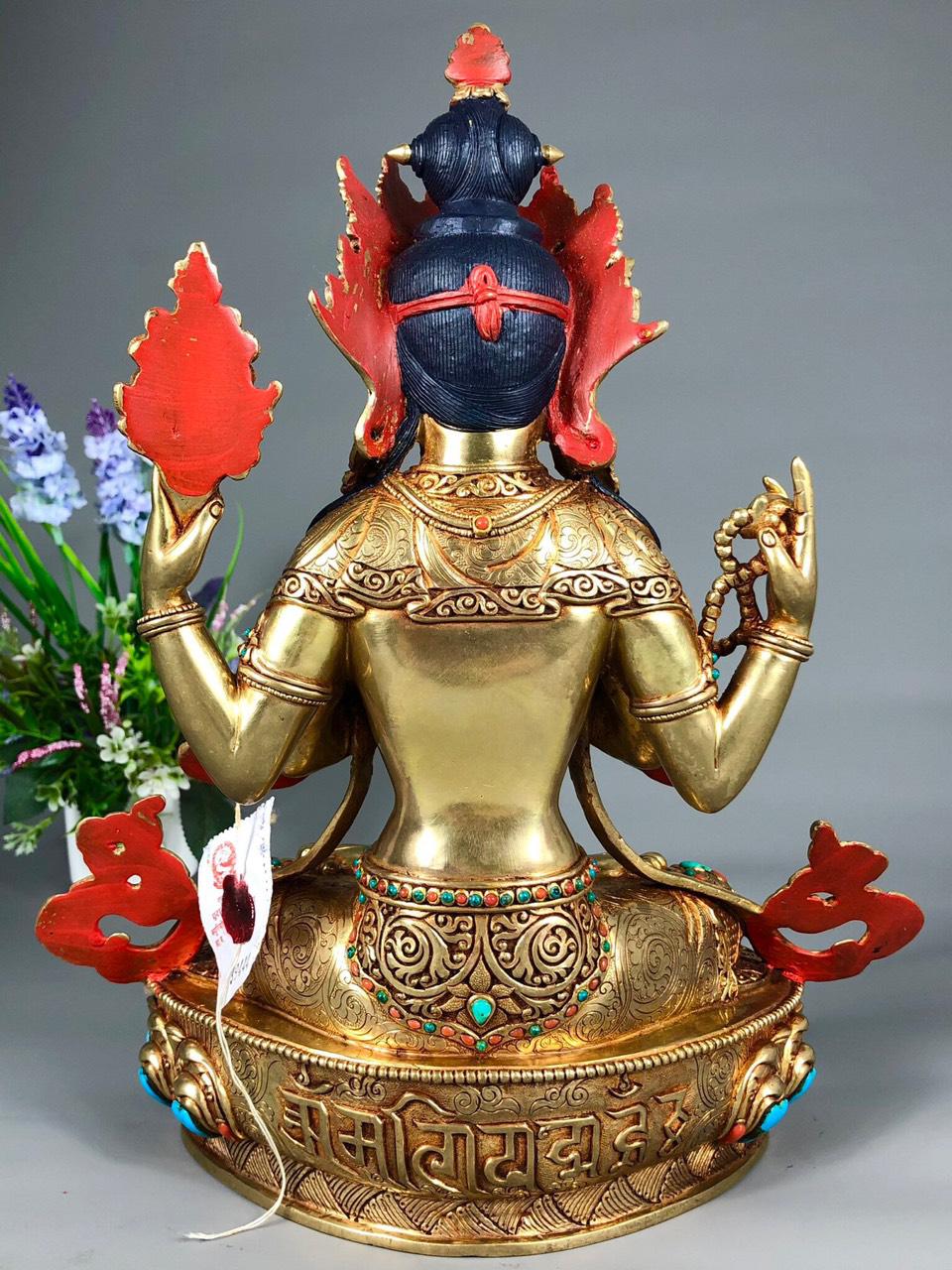 TÔN TƯỢNG QUAN ÂM TỨ THỦ 33CM